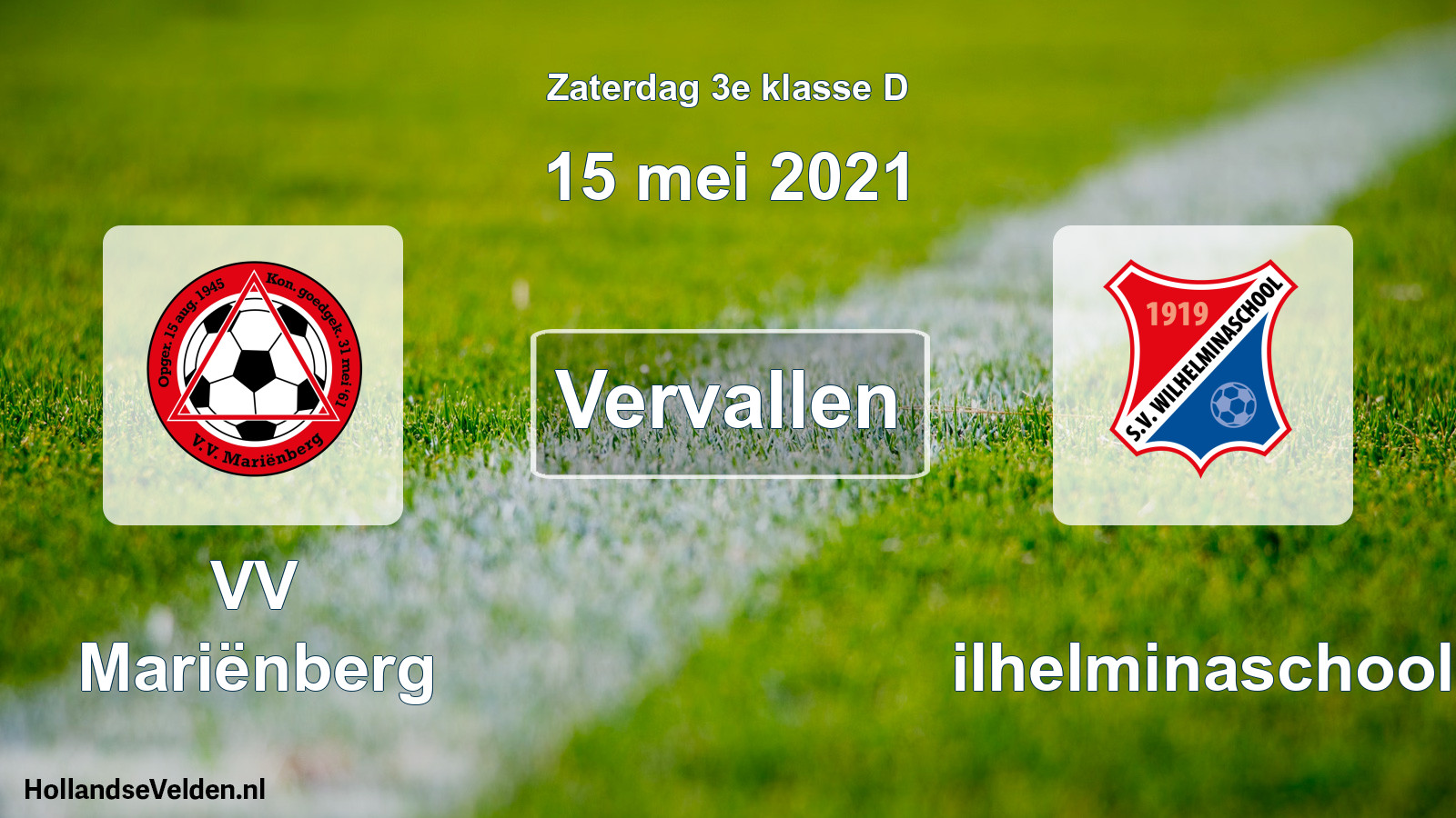 Scheduled Match: VV Mariënberg - Wilhelminaschool (15 May 2021)