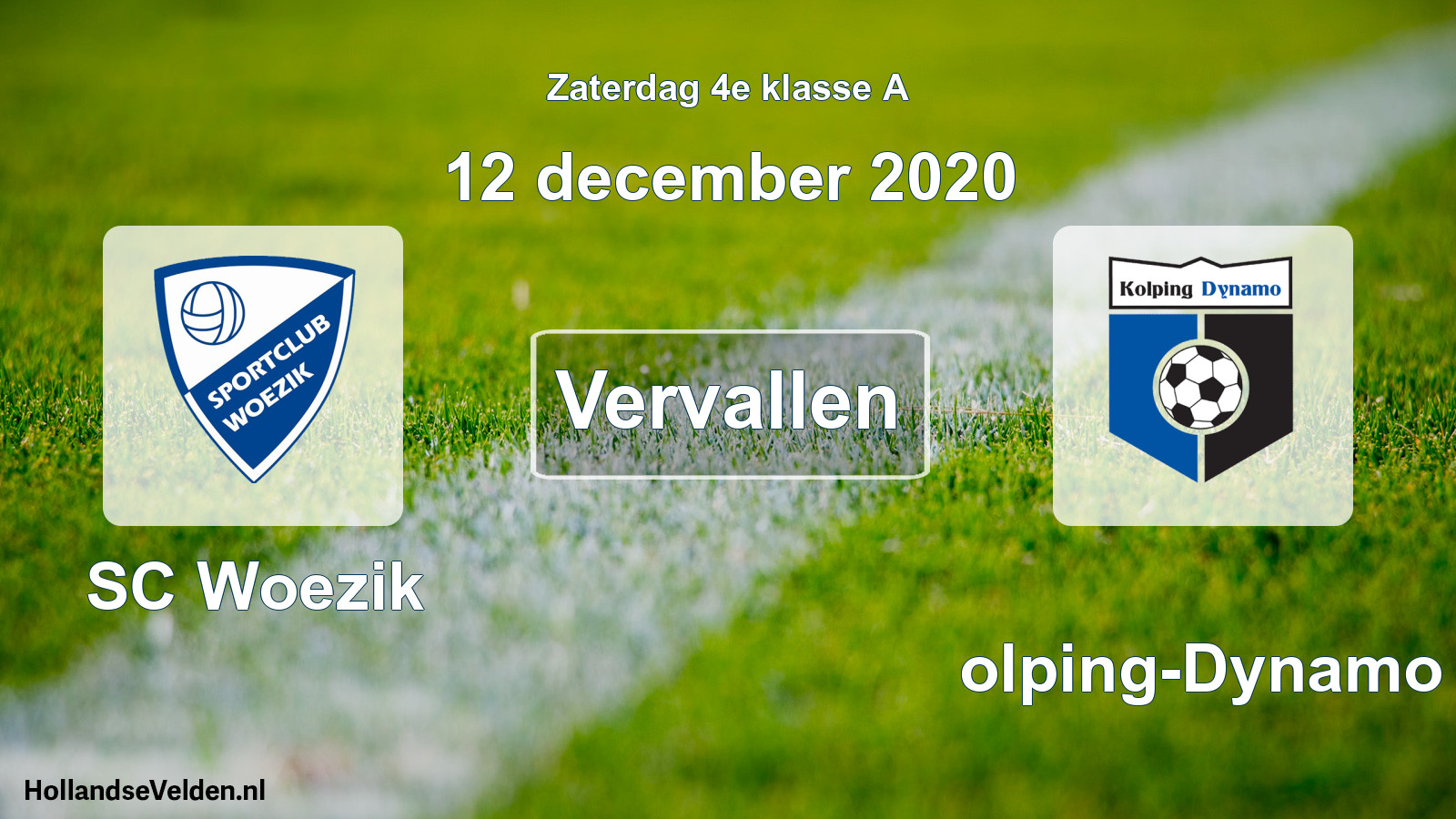 Scheduled Match: SC Woezik - Kolping-Dynamo (12 December 2020)