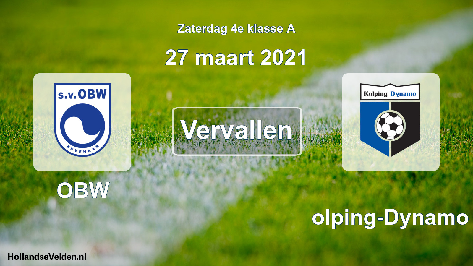 Scheduled Match: OBW - Kolping-Dynamo (27 March 2021)