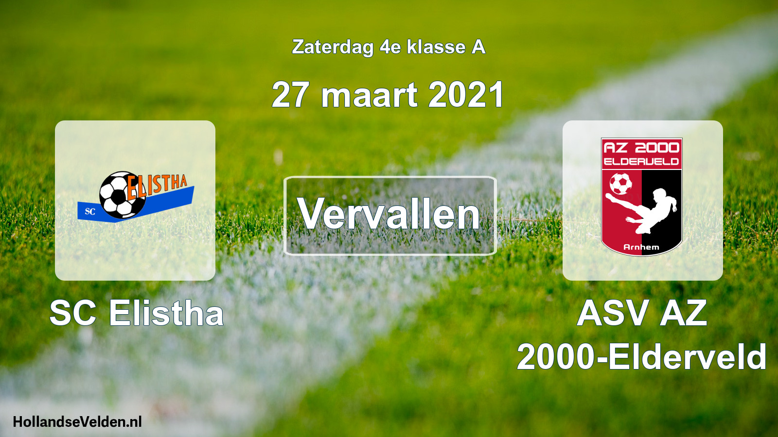 Scheduled Match: SC Elistha - ASV AZ 2000-Elderveld (27 March 2021)