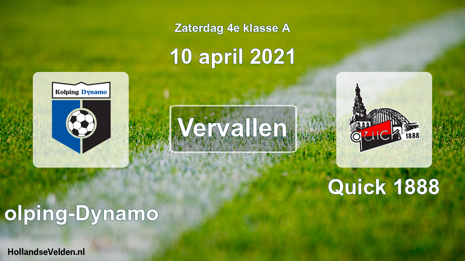 Scheduled Match: Kolping-Dynamo - Quick 1888 (10 April 2021)