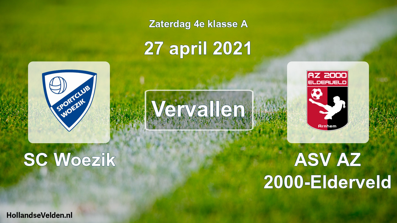 Scheduled Match: SC Woezik - ASV AZ 2000-Elderveld (27 April 2021)