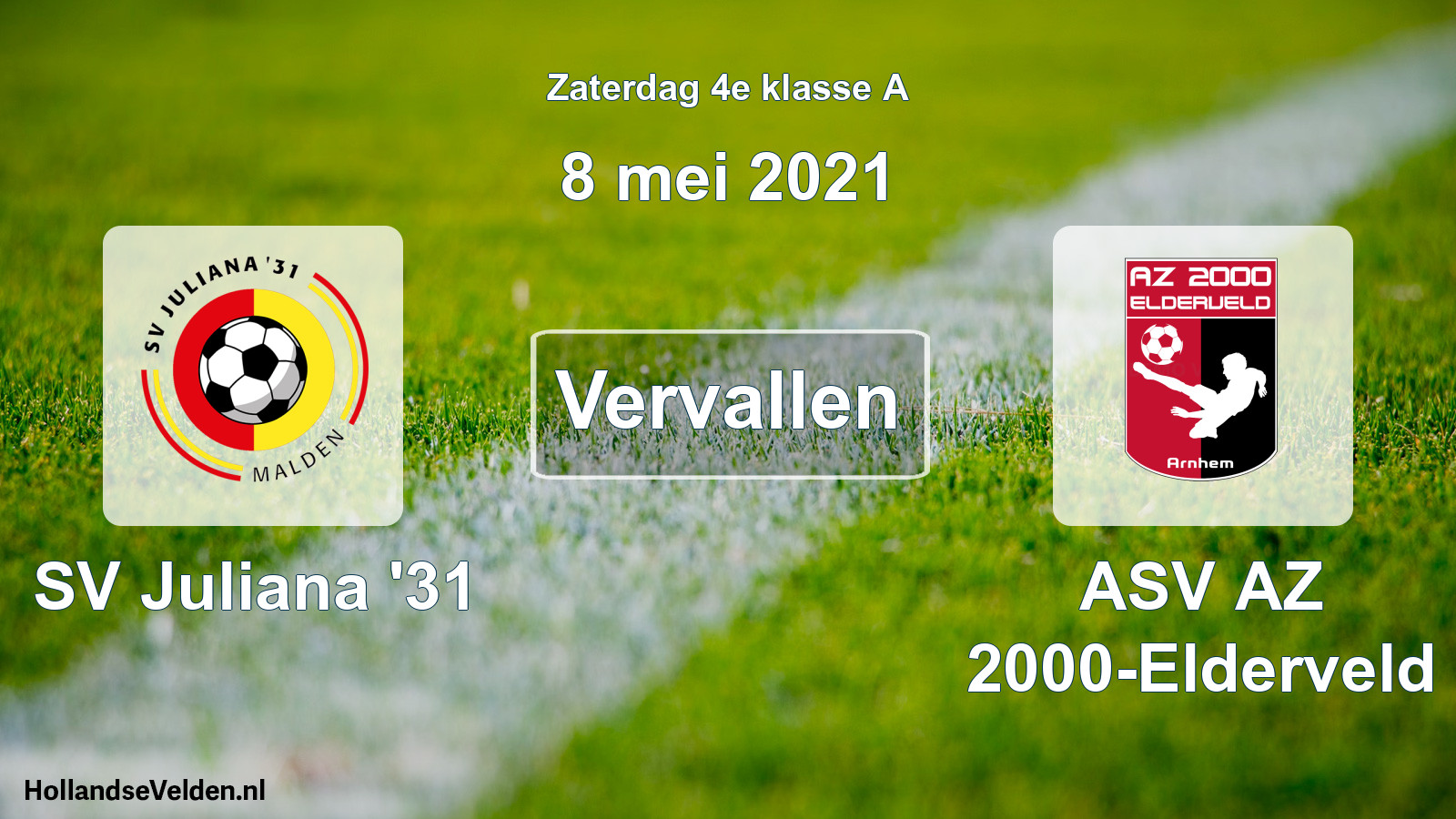 Scheduled Match: SV Juliana '31 - ASV AZ 2000-Elderveld (8 May 2021)