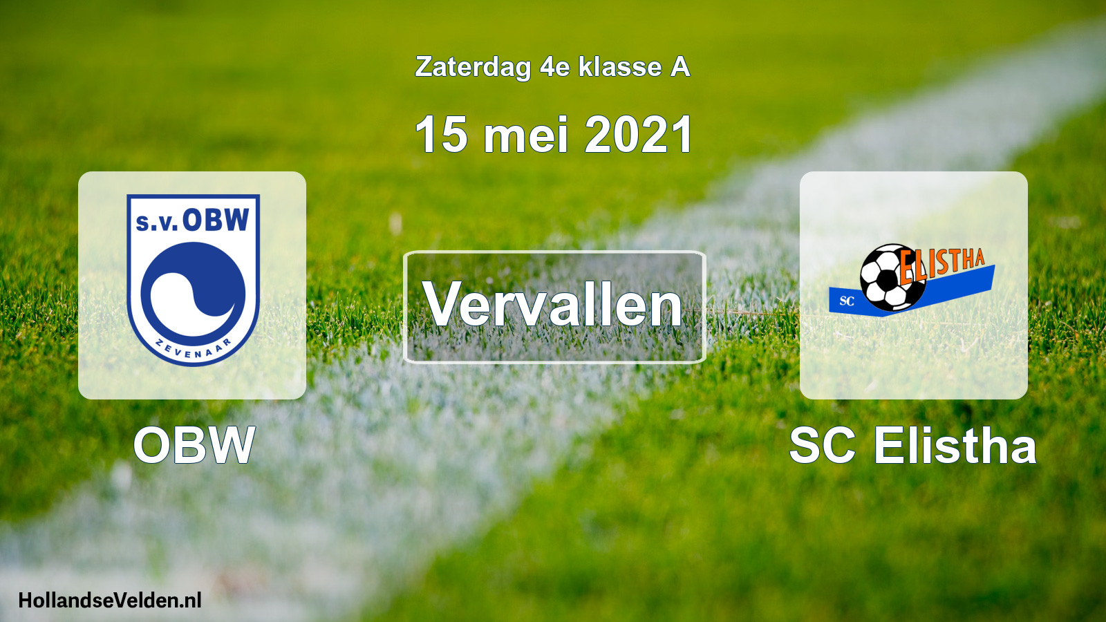 Scheduled Match: OBW - SC Elistha (15 May 2021)