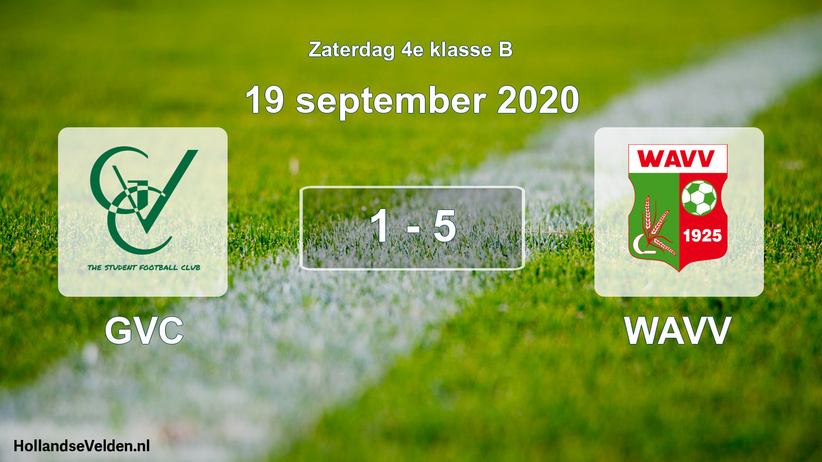 Total number of matches played: GVC - WAVV 1 - 5 (19 September 2020)