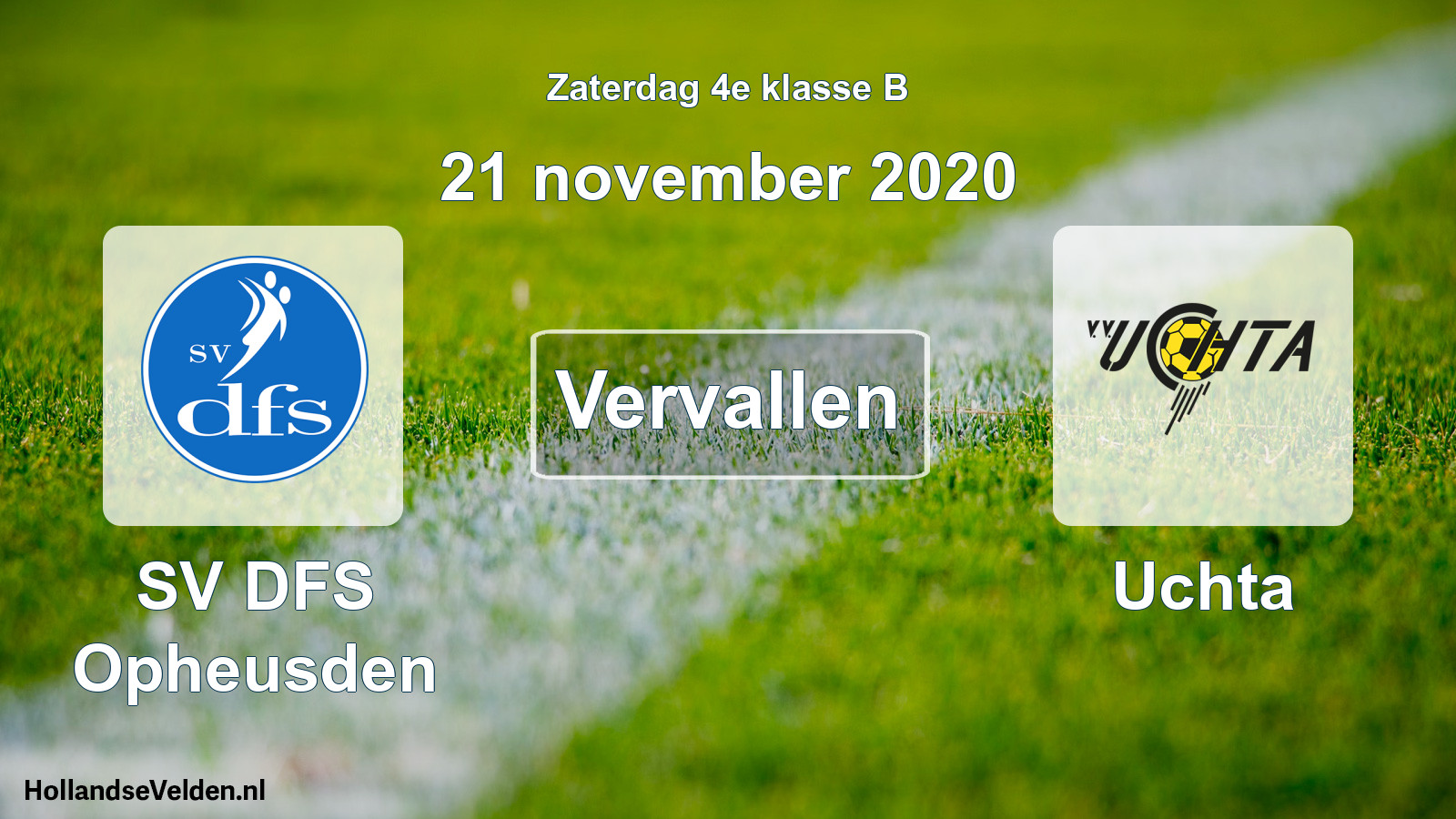 Scheduled Match: SV DFS Opheusden - Uchta (21 November 2020)