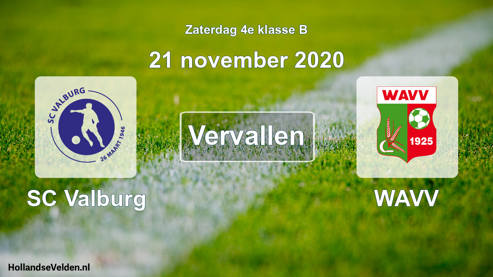 Scheduled Match: SC Valburg - WAVV (21 November 2020)