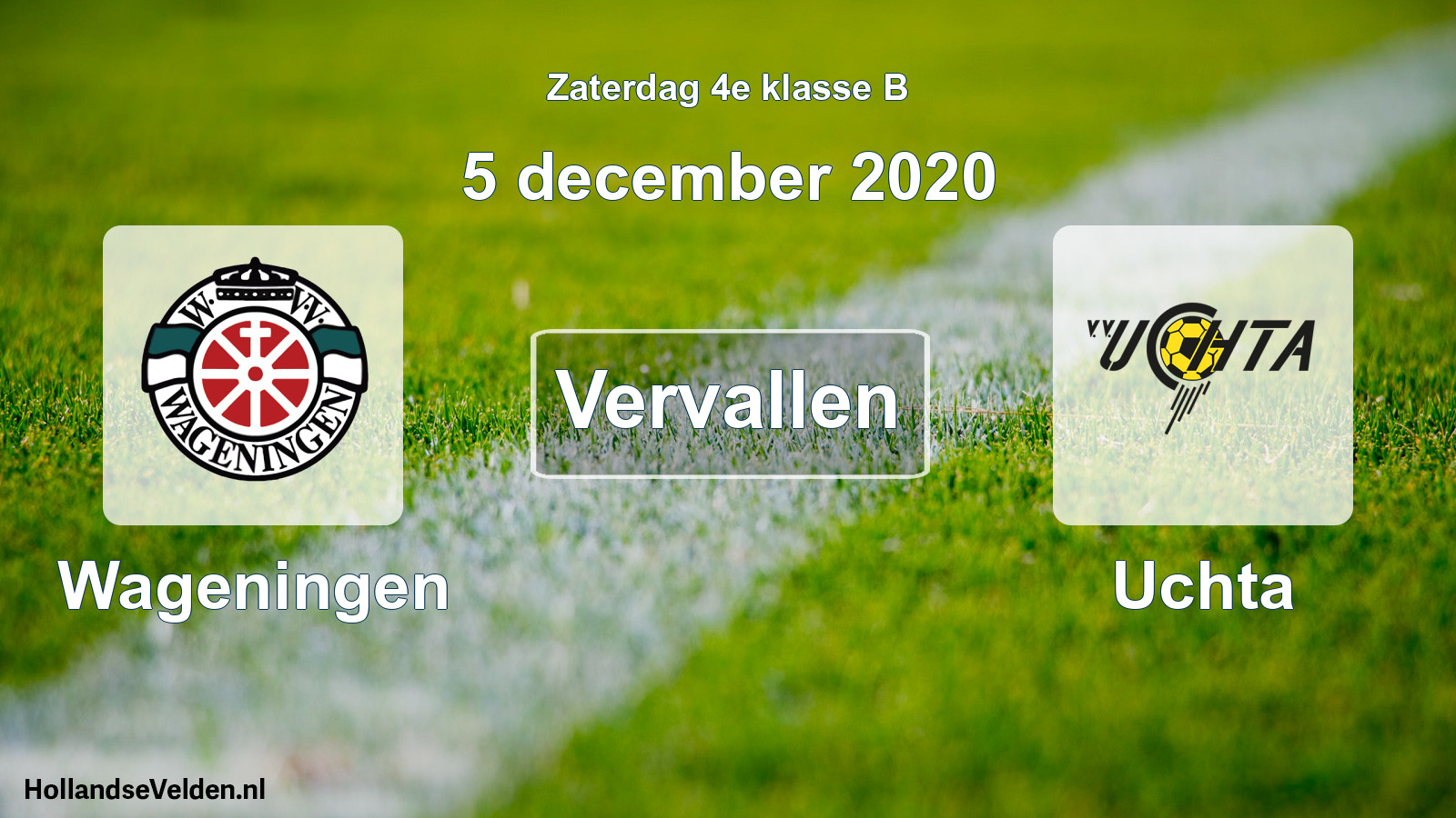 Scheduled Match: Wageningen - Uchta (5 December 2020)