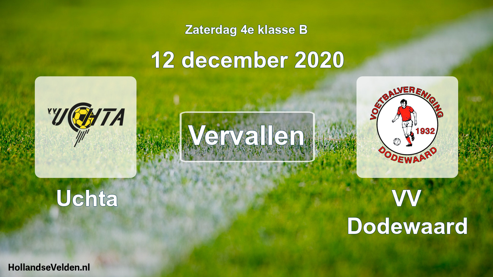 Scheduled Match: Uchta - VV Dodewaard (12 December 2020)