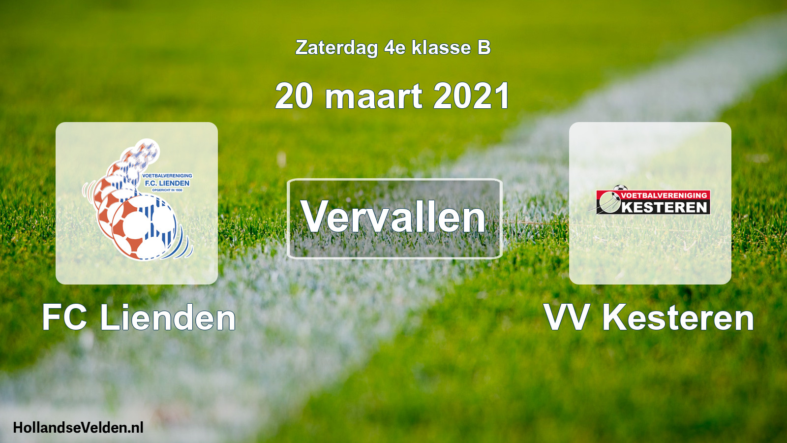 Scheduled Match: FC Lienden - VV Kesteren (20 March 2021)