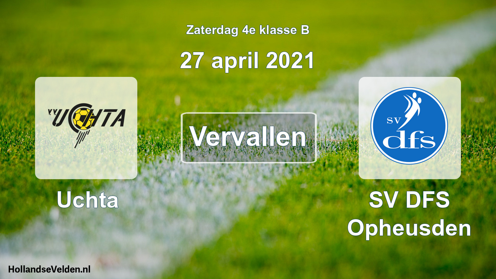Scheduled Match: Uchta - SV DFS Opheusden (27 April 2021)