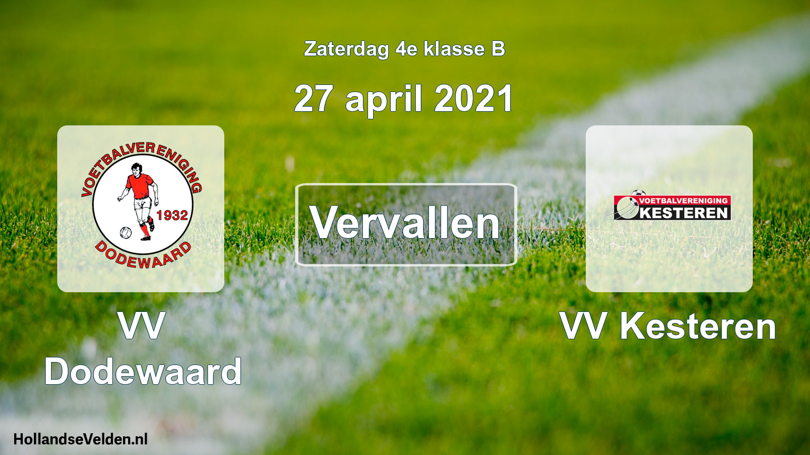 Scheduled Match: VV Dodewaard - VV Kesteren (27 April 2021)