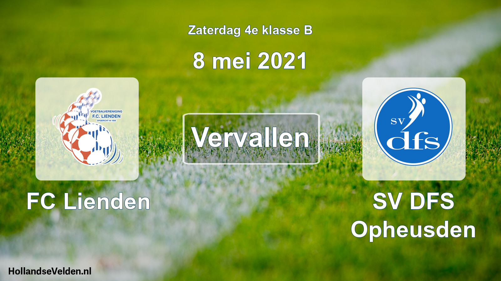 Scheduled Match: FC Lienden - SV DFS Opheusden (8 May 2021)