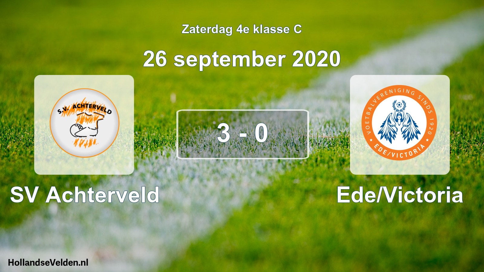 Total number of matches played: SV Achterveld - Ede/Victoria 3 - 0 (26 September 2020)