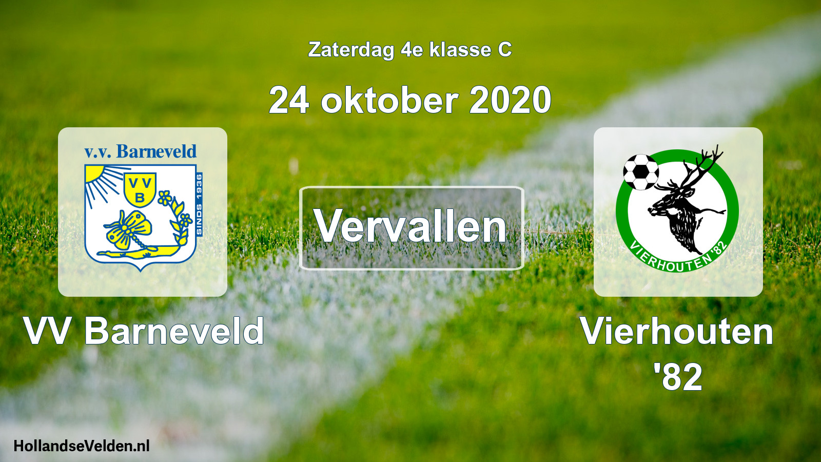 Scheduled Match: VV Barneveld - Vierhouten '82 (24 October 2020)