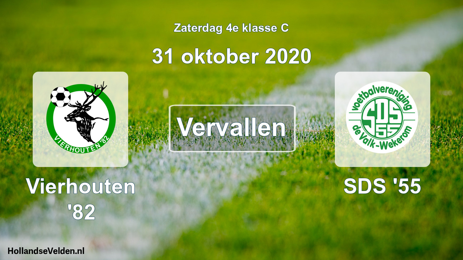 Scheduled Match: Vierhouten '82 - SDS '55 (31 October 2020)