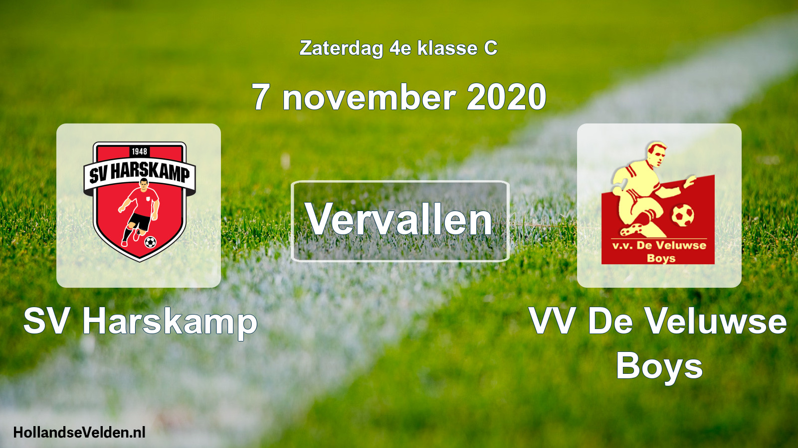 Scheduled Match: SV Harskamp - VV De Veluwse Boys (7 November 2020)