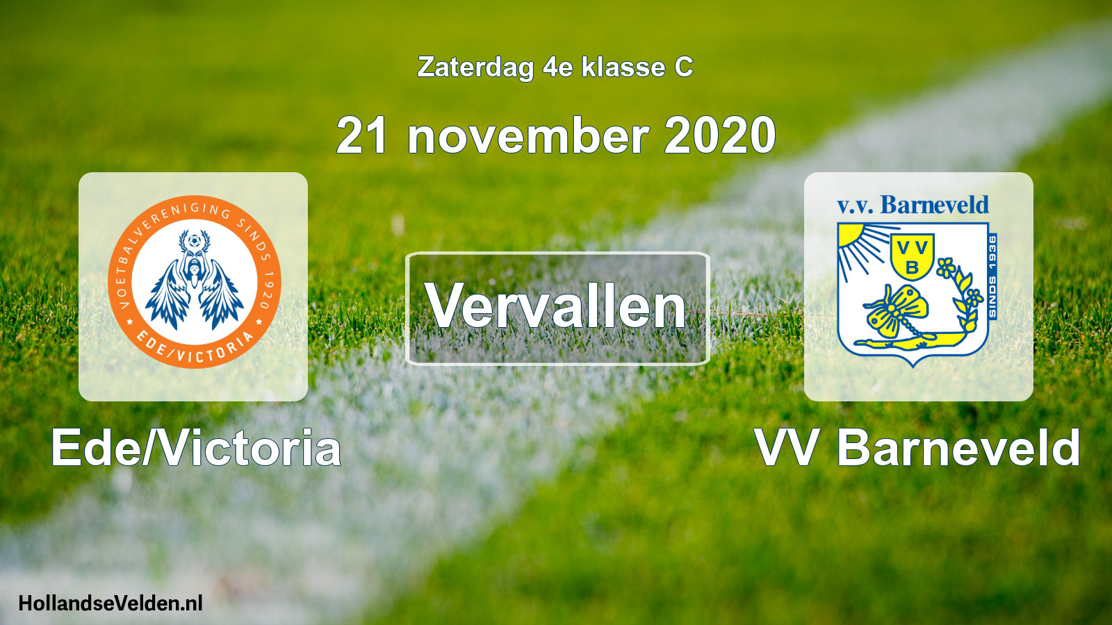Scheduled Match: Ede/Victoria - VV Barneveld (21 November 2020)
