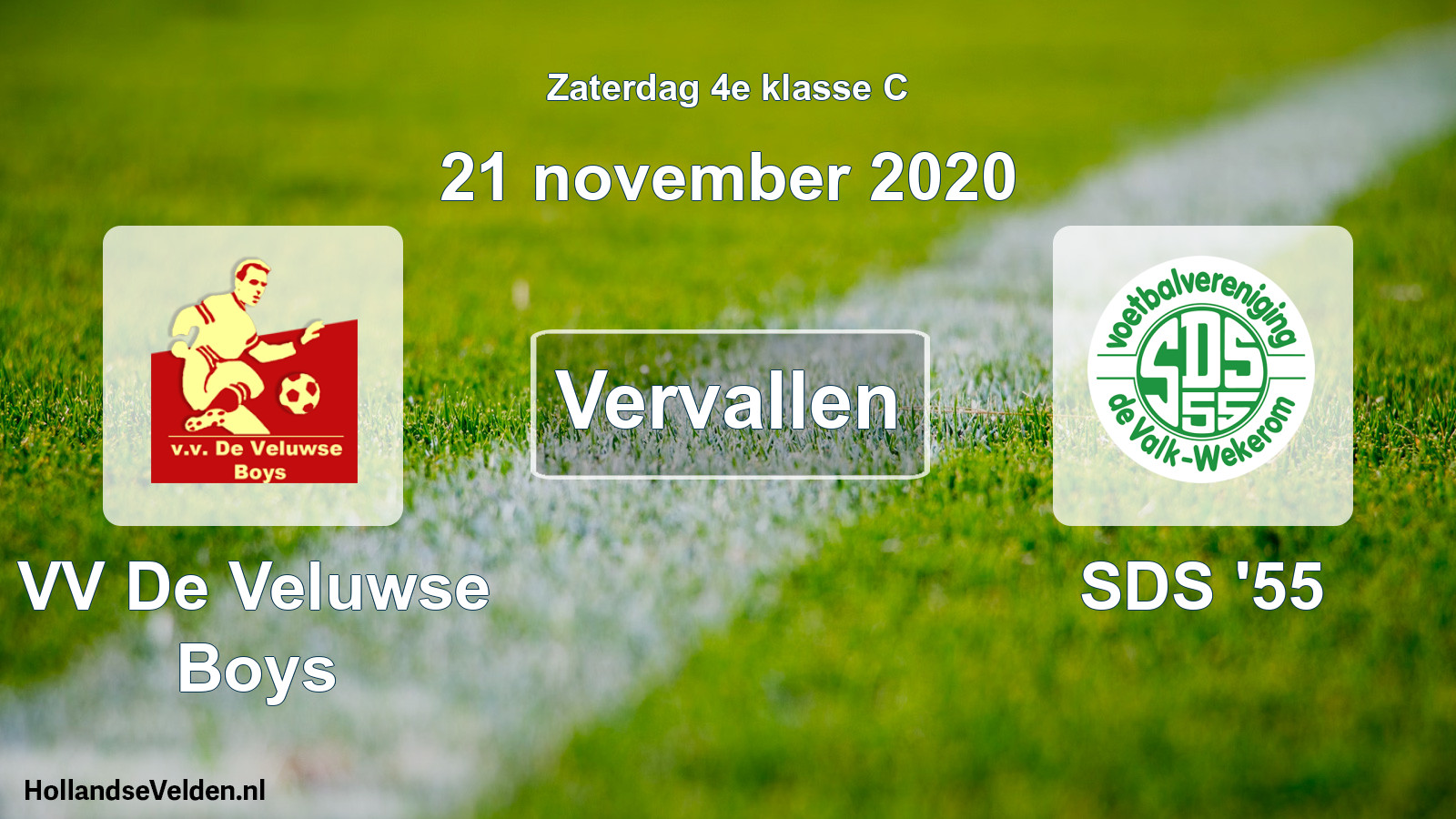 Scheduled Match: VV De Veluwse Boys - SDS '55 (21 November 2020)