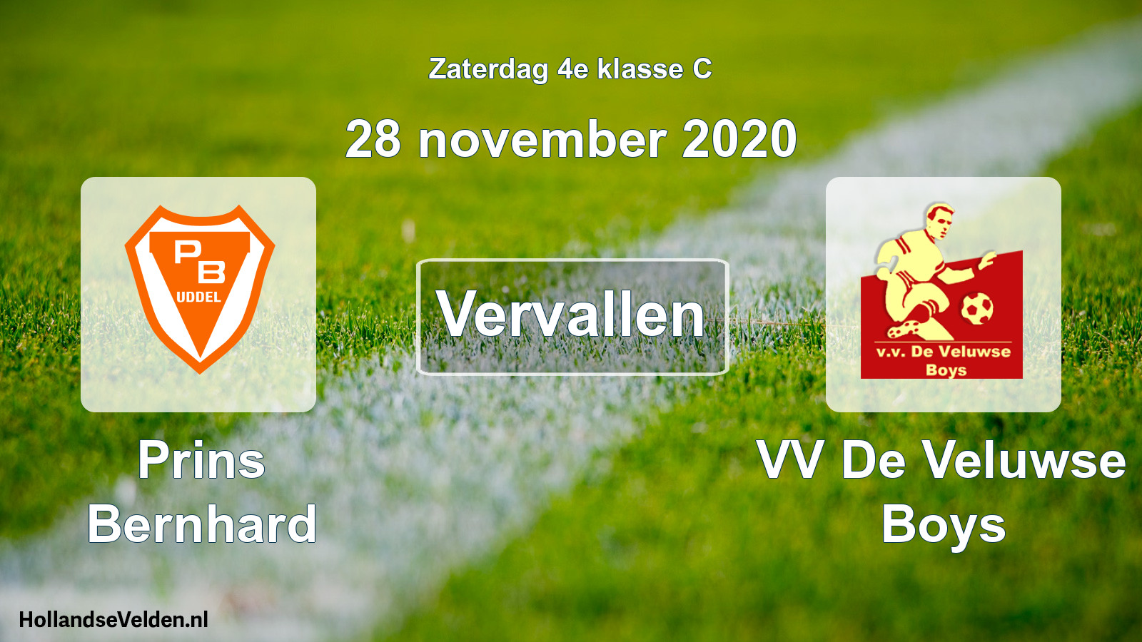 Scheduled Match: Prins Bernhard - VV De Veluwse Boys (28 November 2020)