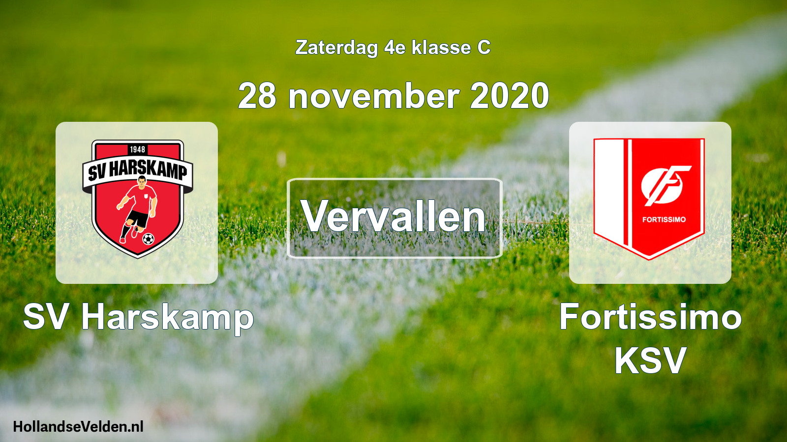 Scheduled Match: SV Harskamp - Fortissimo KSV (28 November 2020)