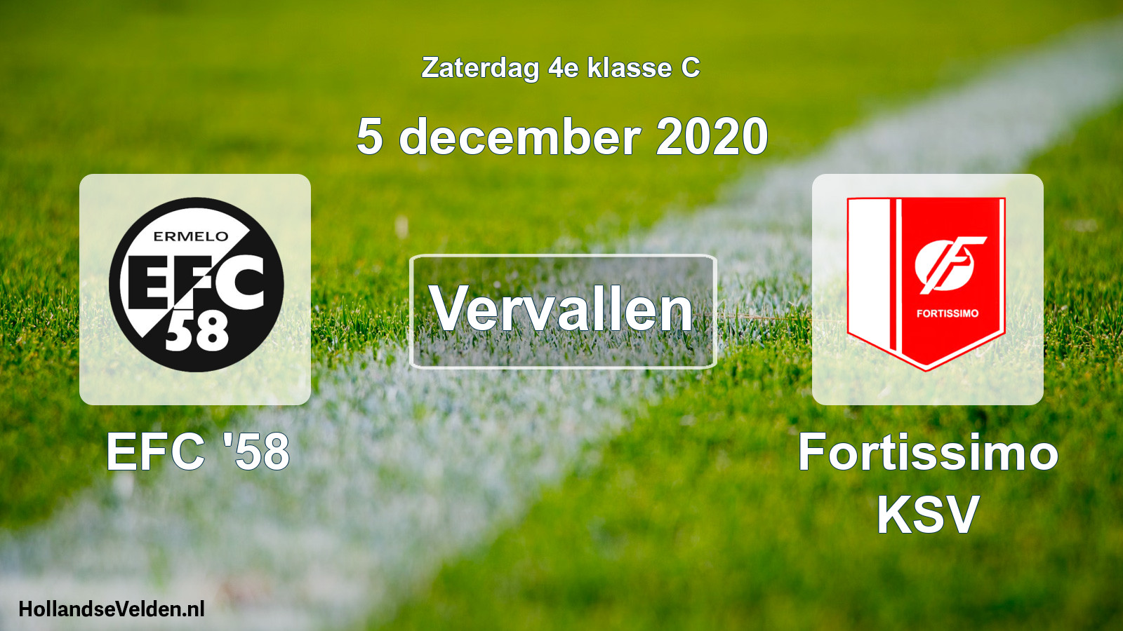 Scheduled Match: EFC '58 - Fortissimo KSV (5 December 2020)