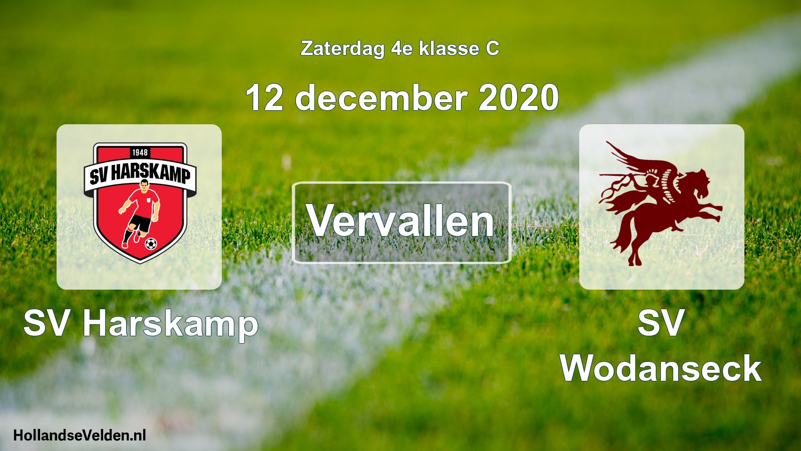 Scheduled Match: SV Harskamp - SV Wodanseck (12 December 2020)