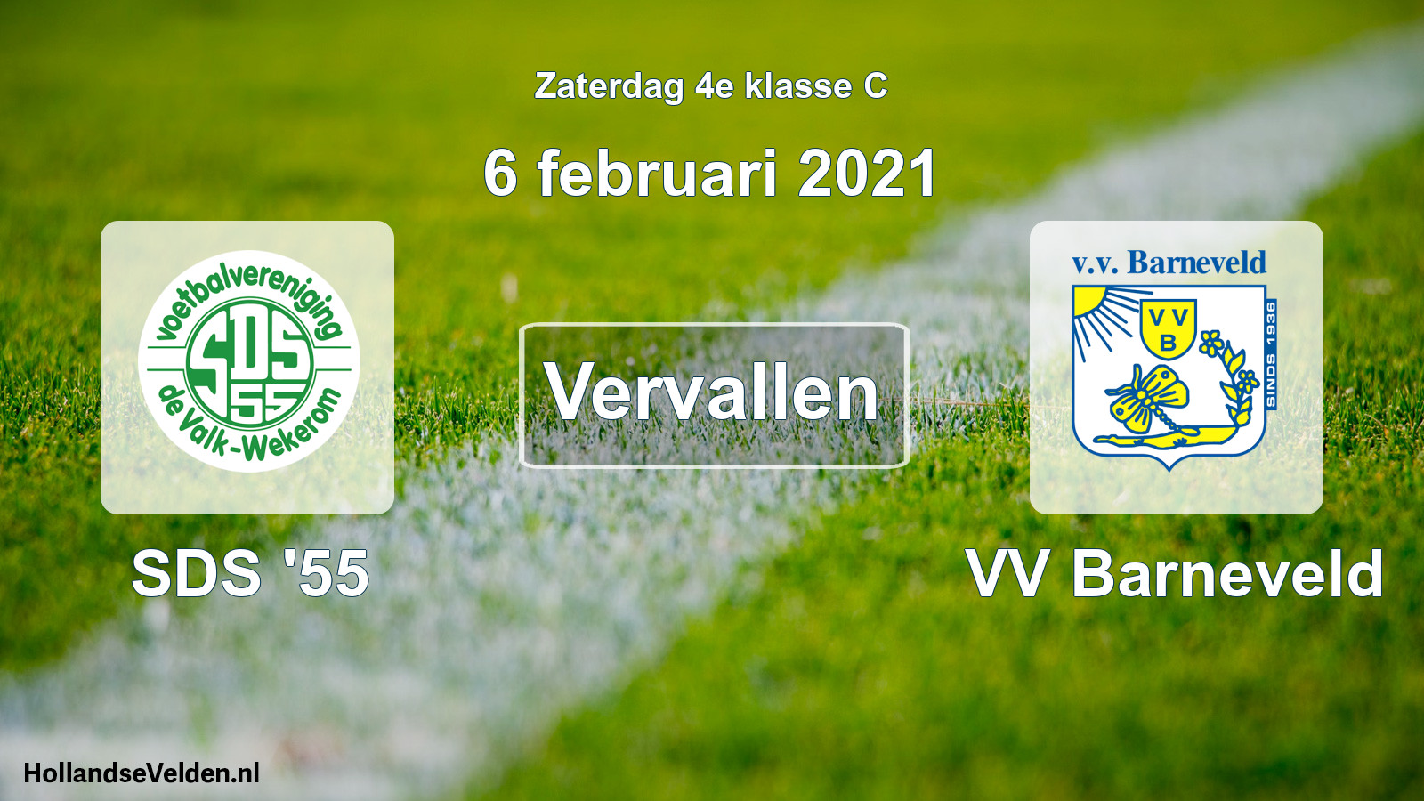 Scheduled Match: SDS '55 - VV Barneveld (6 February 2021)