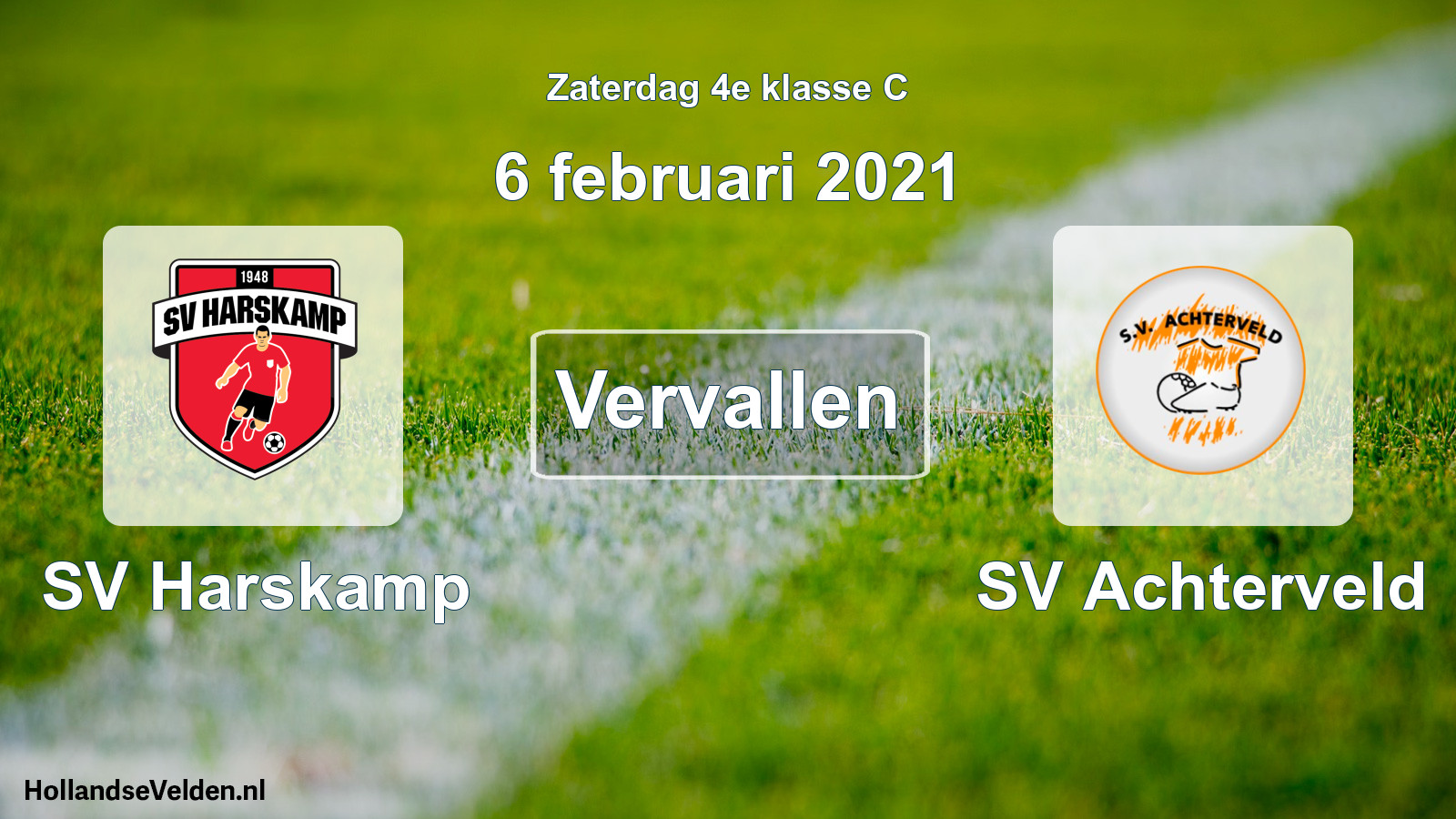 Scheduled Match: SV Harskamp - SV Achterveld (6 February 2021)