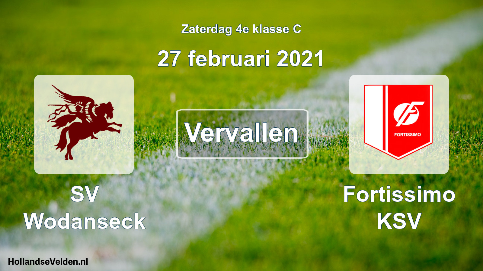 Scheduled Match: SV Wodanseck - Fortissimo KSV (27 February 2021)