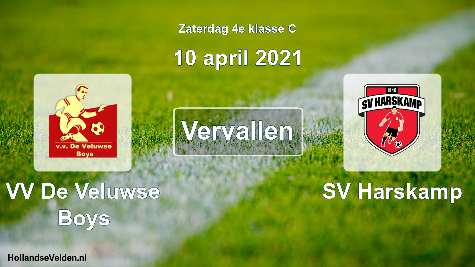 Scheduled Match: VV De Veluwse Boys - SV Harskamp (10 April 2021)