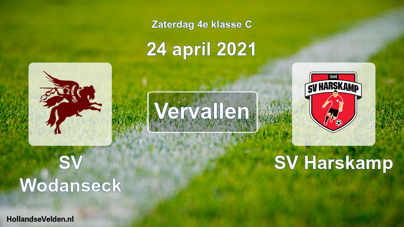 Scheduled Match: SV Wodanseck - SV Harskamp (24 April 2021)