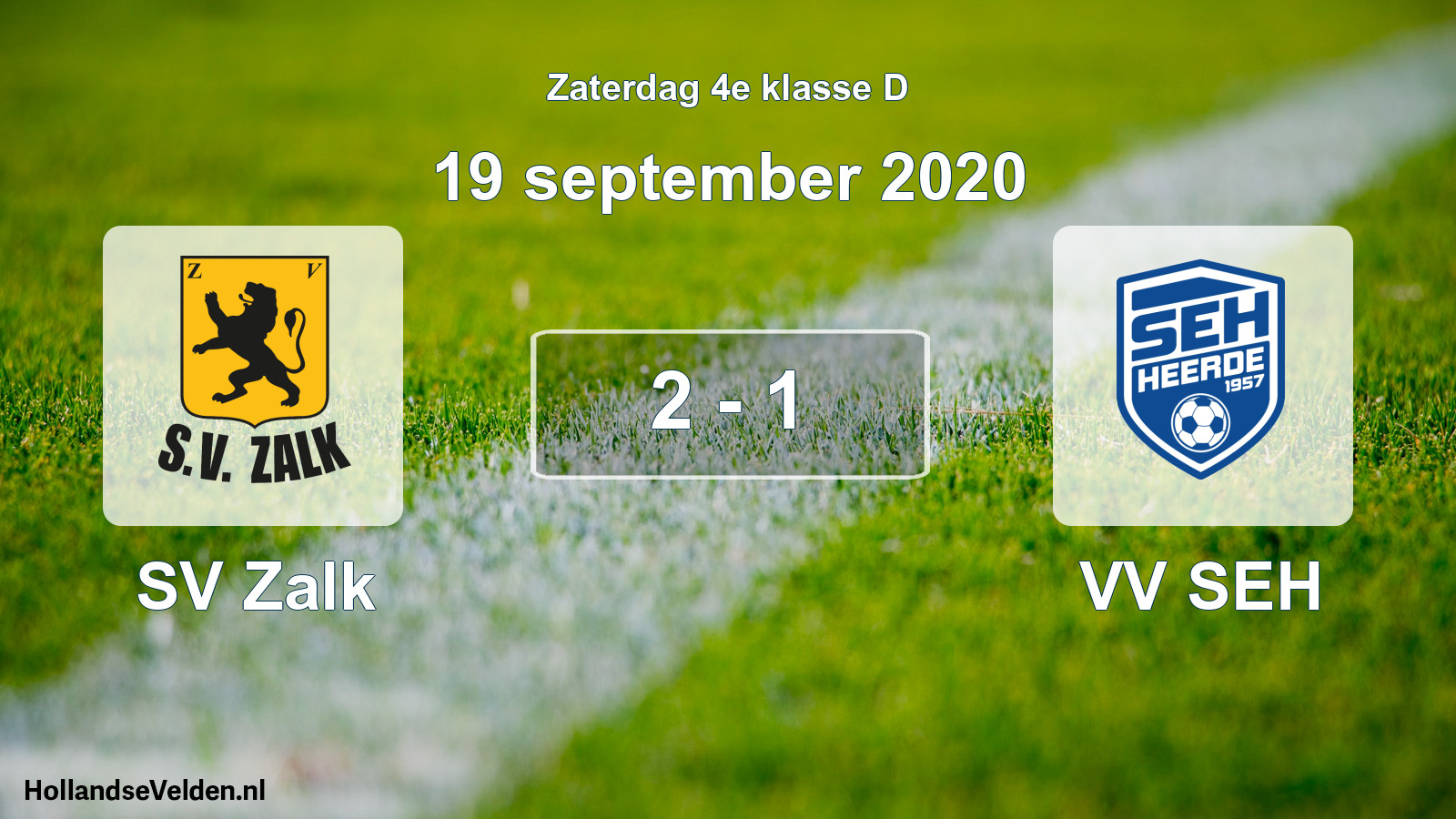 Total number of matches played: SV Zalk - VV SEH 2 - 1 (19 September 2020)