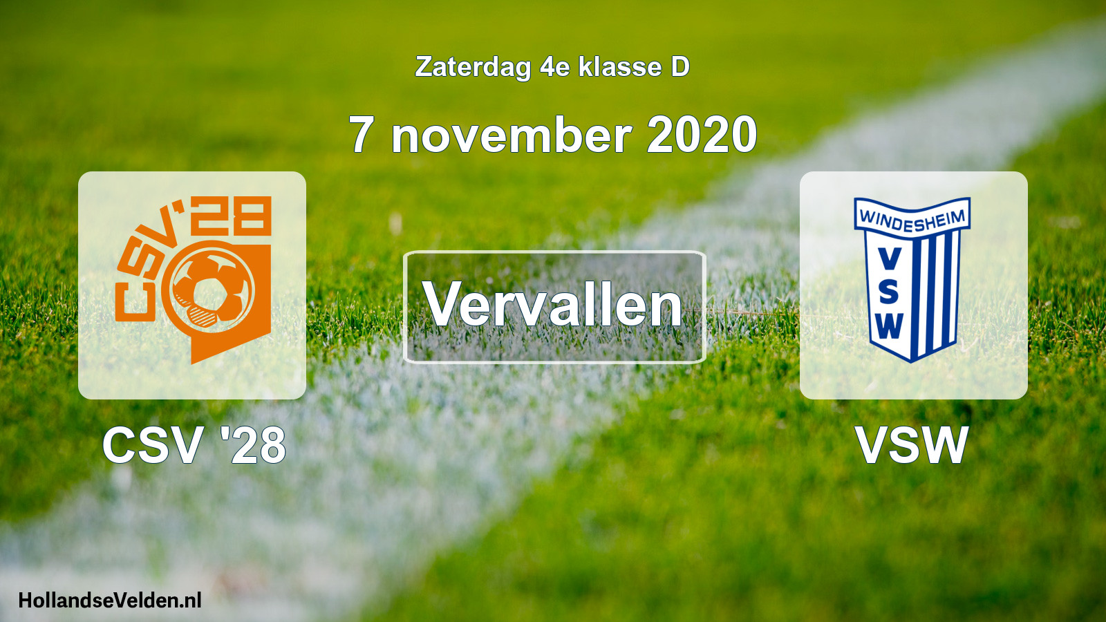 Scheduled Match: CSV '28 - VSW (7 November 2020)