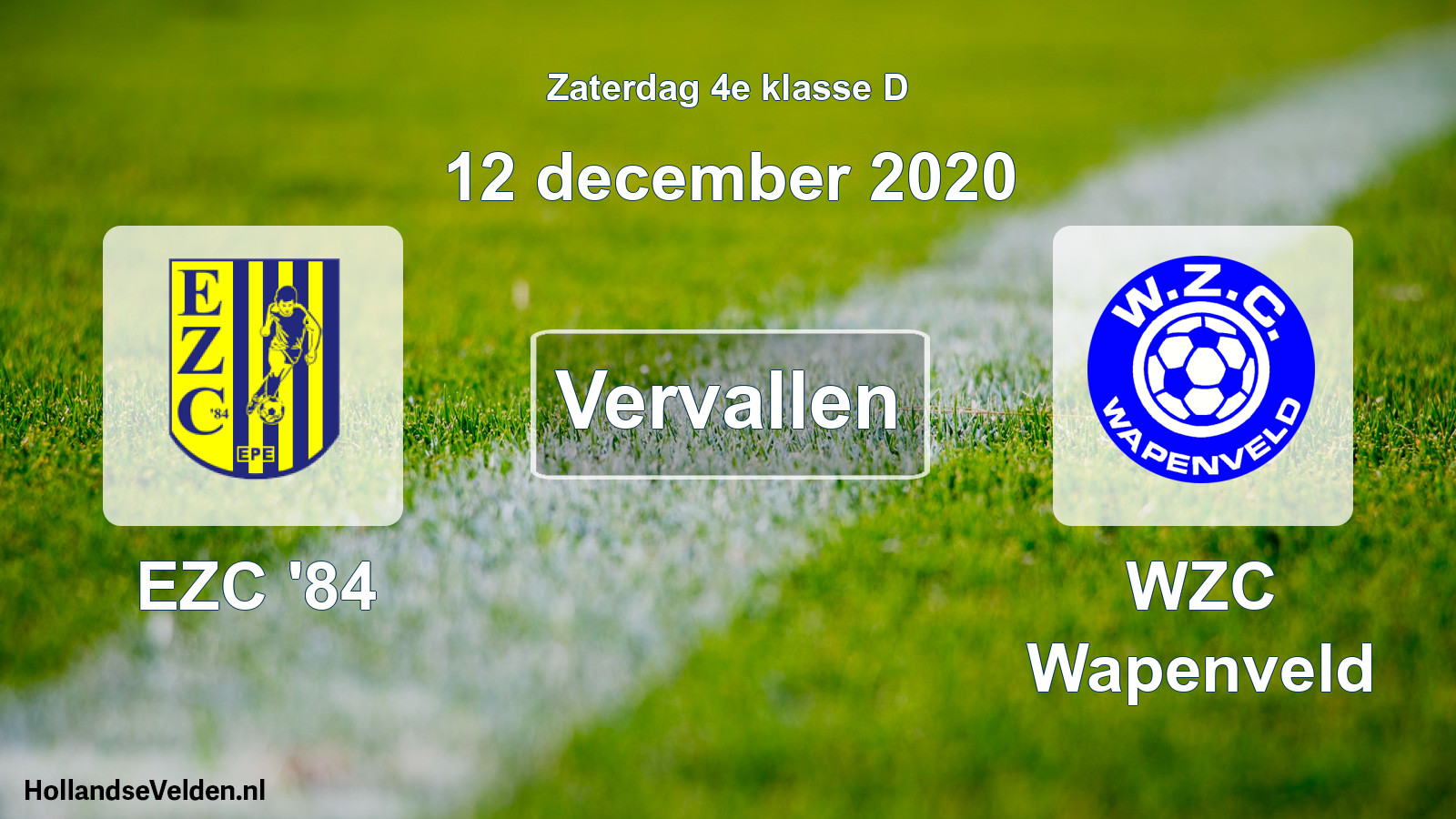 Scheduled Match: EZC '84 - WZC Wapenveld (12 December 2020)