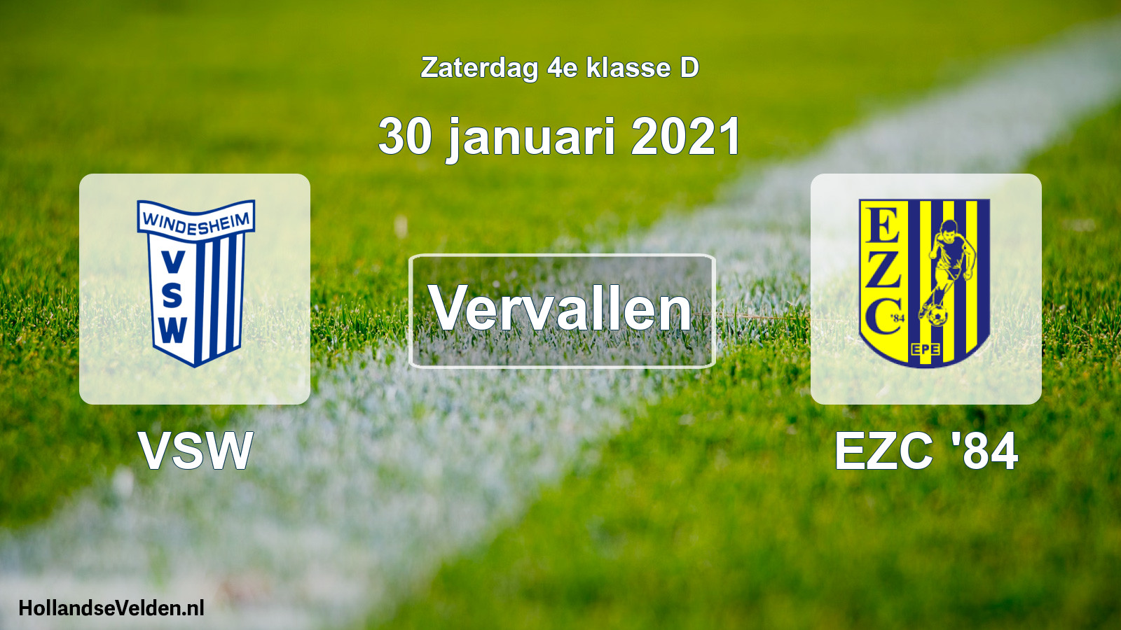Scheduled Match: VSW - EZC '84 (30 January 2021)