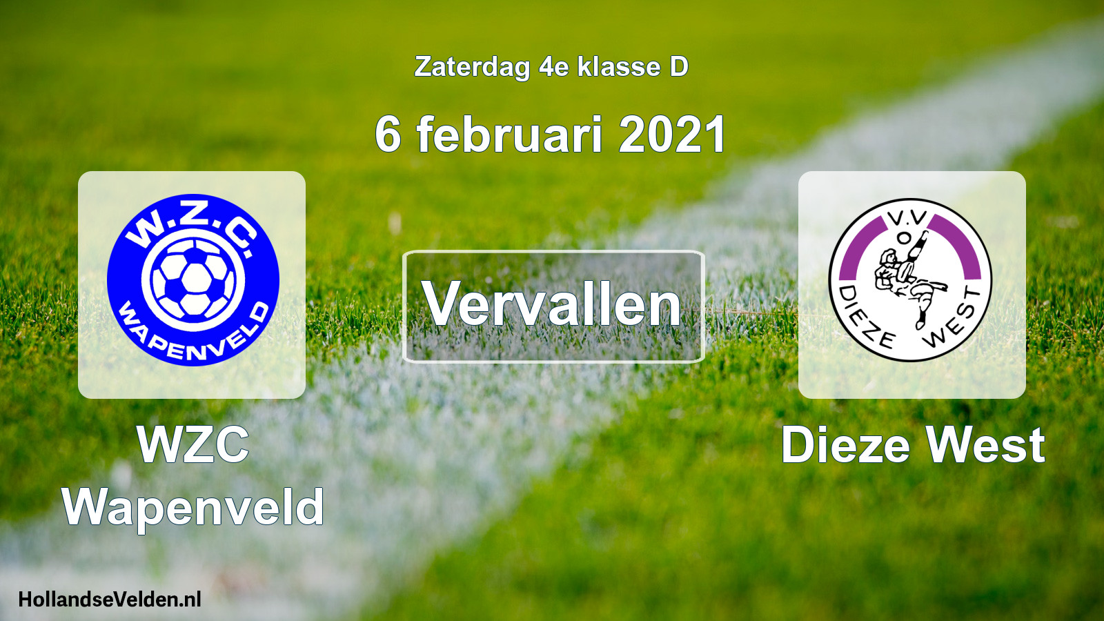 Scheduled Match: WZC Wapenveld - Dieze West (6 February 2021)