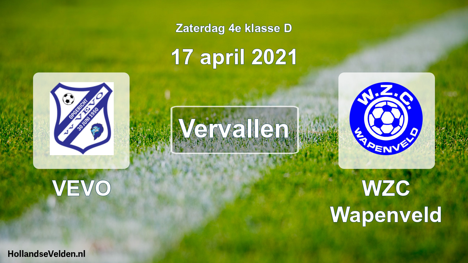 Scheduled Match: VEVO - WZC Wapenveld (17 April 2021)