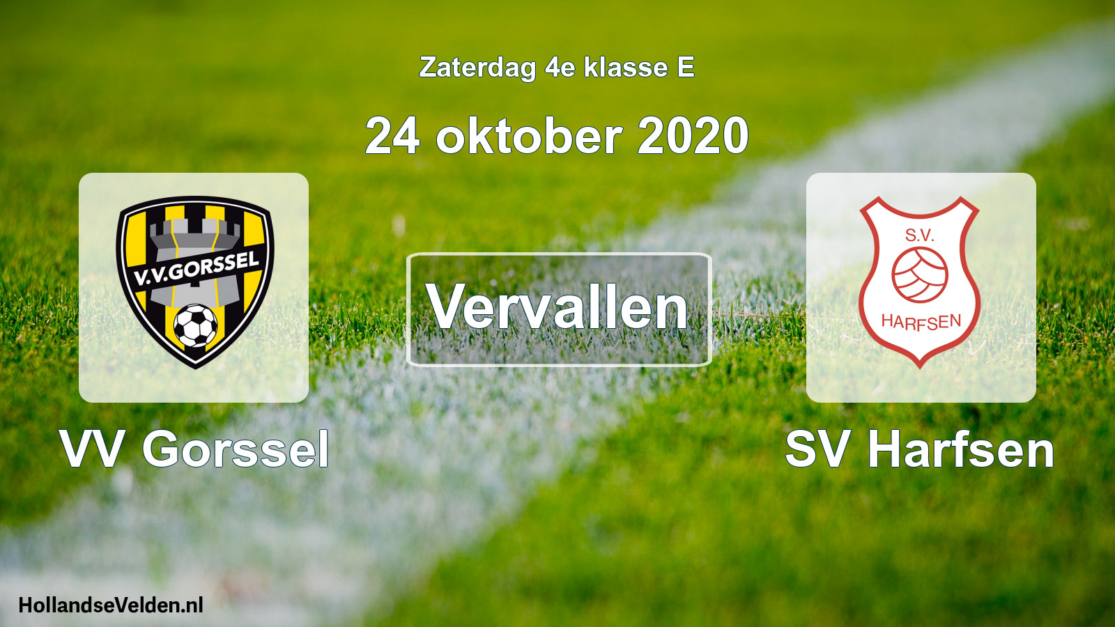 Scheduled Match: VV Gorssel - SV Harfsen (24 October 2020)