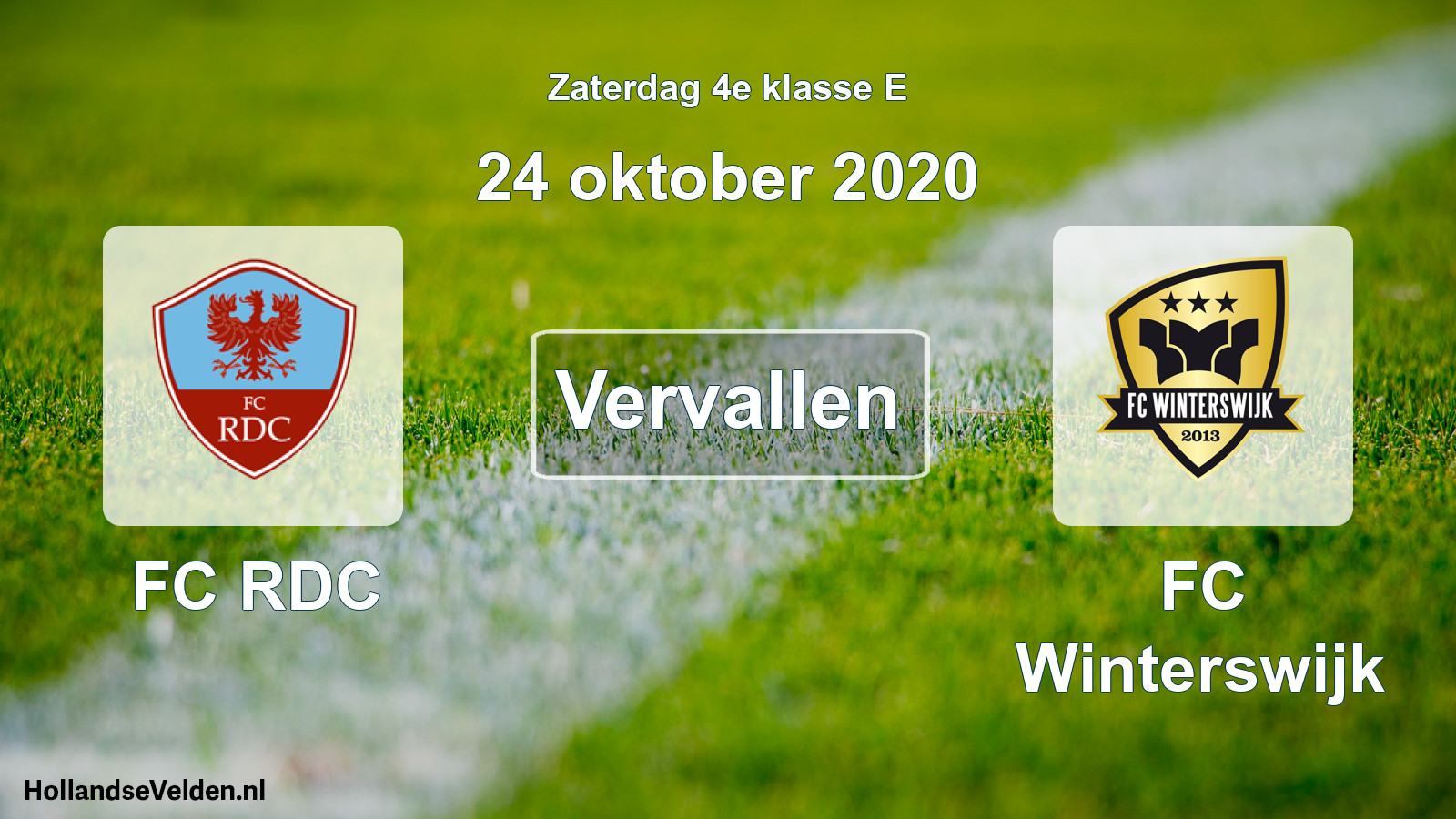 Scheduled Match: FC RDC - FC Winterswijk (24 October 2020)