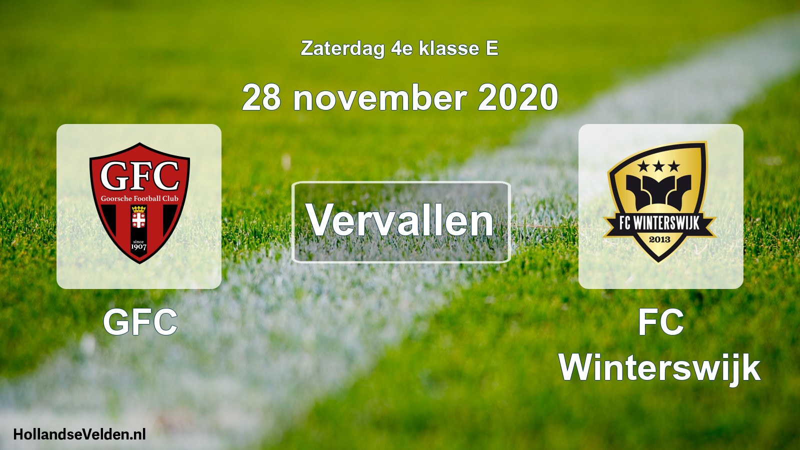 Scheduled Match: GFC - FC Winterswijk (28 November 2020)