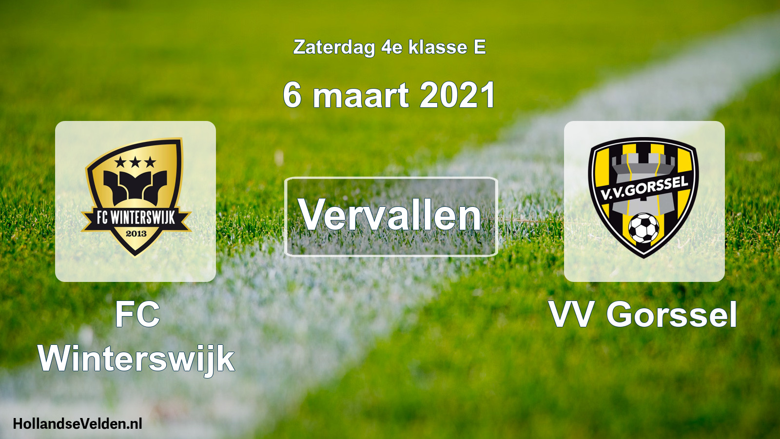 Scheduled Match: FC Winterswijk - VV Gorssel (6 March 2021)