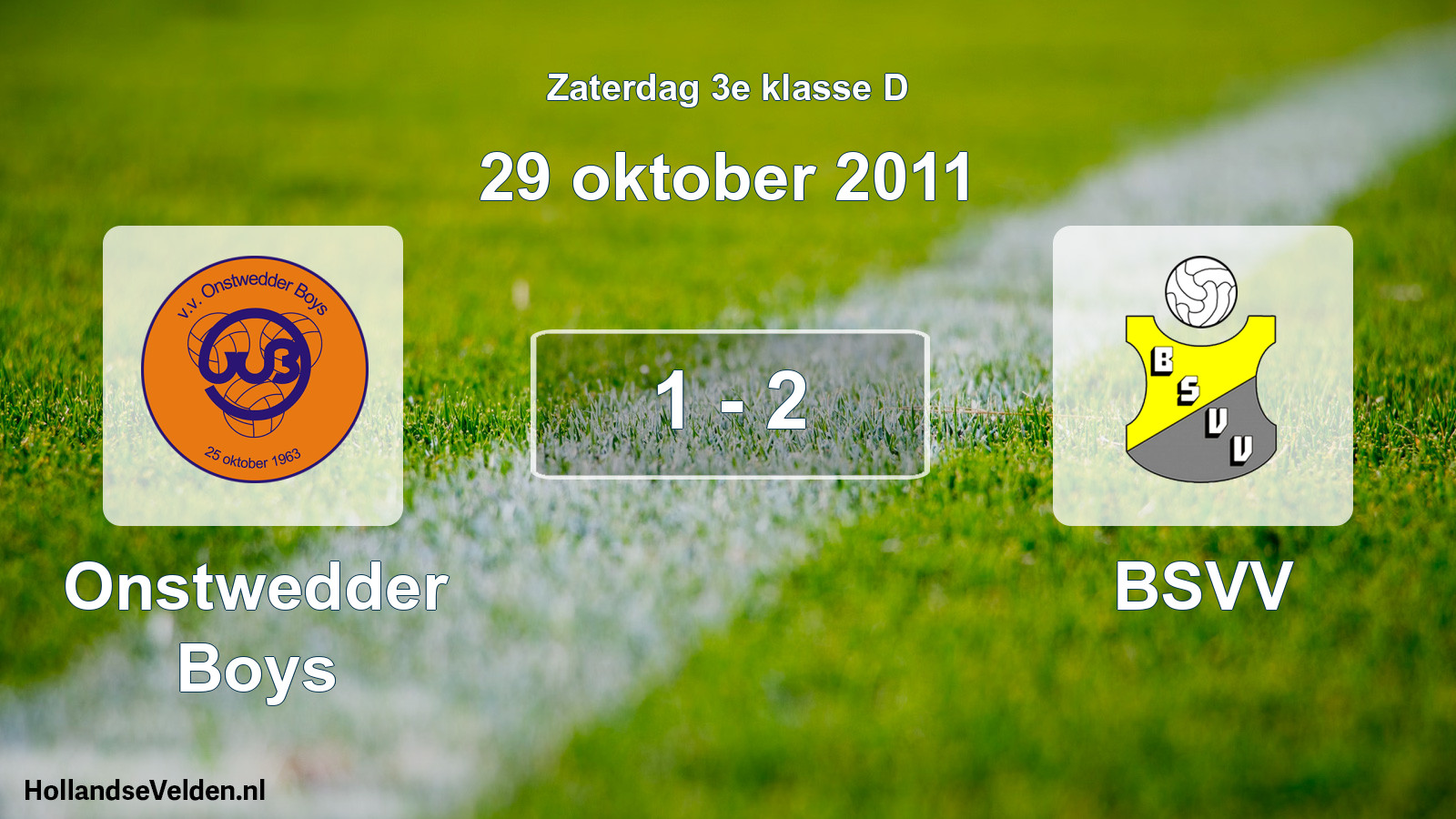 Total number of matches played: Onstwedder Boys - BSVV 1 - 2 (29 October 2011)