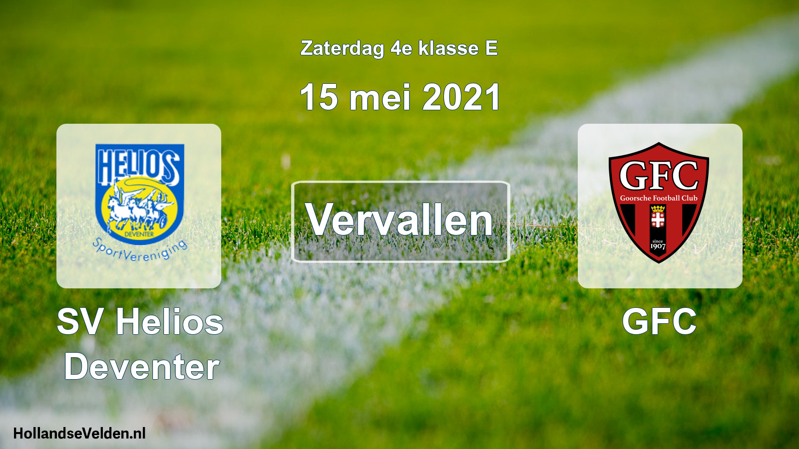 Scheduled Match: SV Helios Deventer - GFC (15 May 2021)