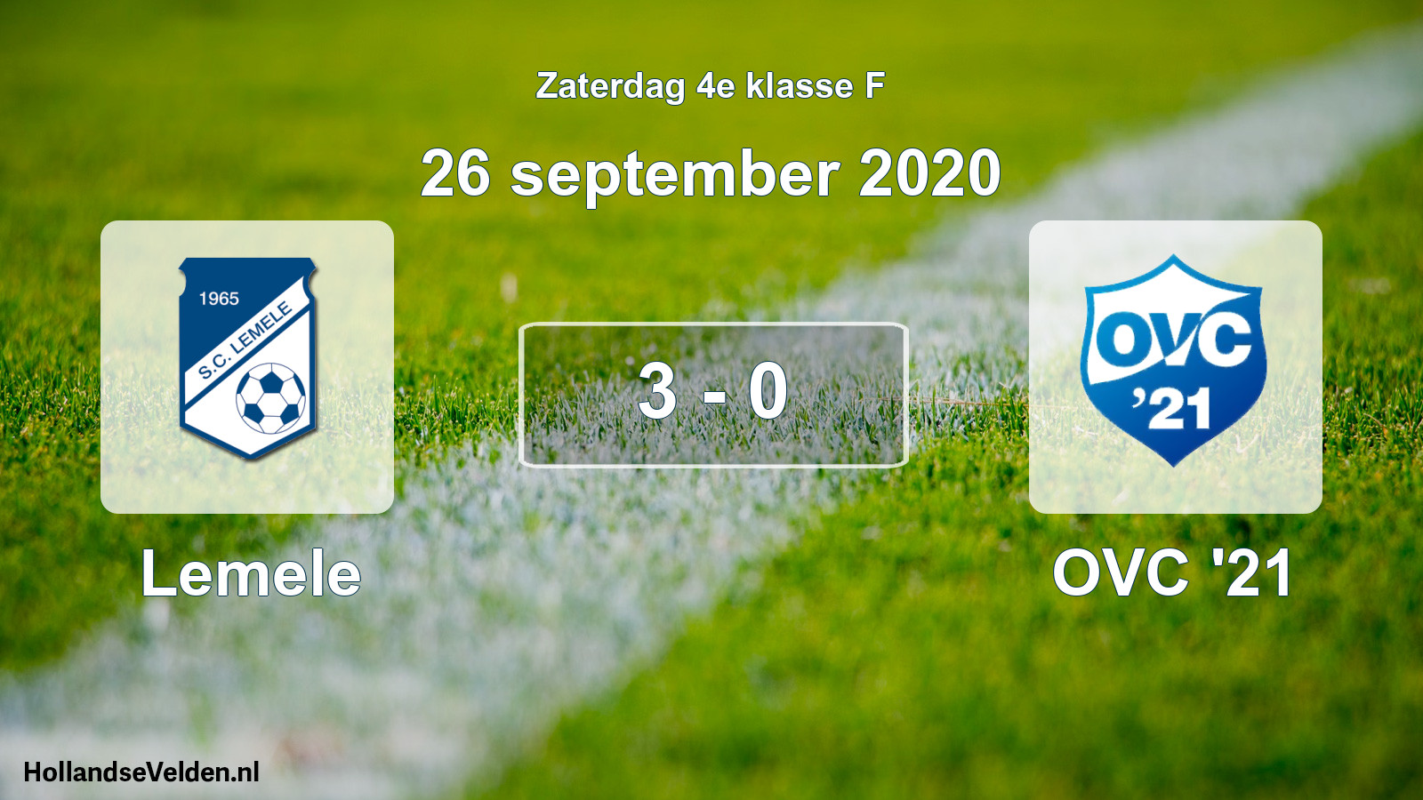 Total number of matches played: Lemele - OVC '21 3 - 0 (26 September 2020)