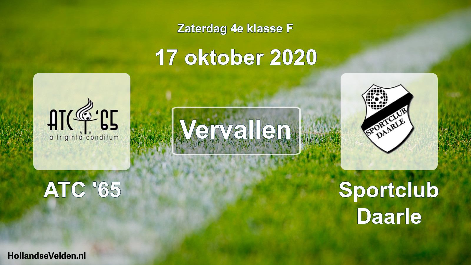 Scheduled Match: ATC '65 - Sportclub Daarle (17 October 2020)