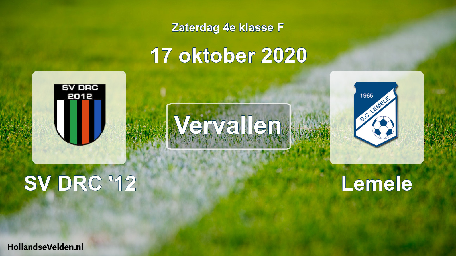 Scheduled Match: SV DRC '12 - Lemele (17 October 2020)