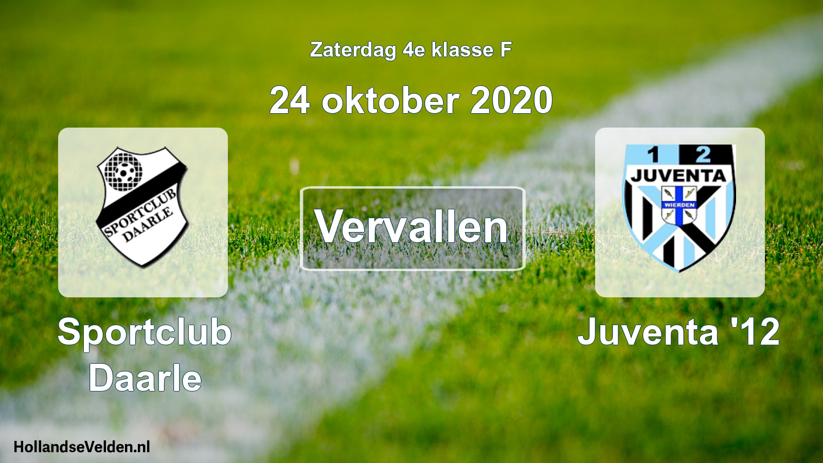 Scheduled Match: Sportclub Daarle - Juventa '12 (24 October 2020)