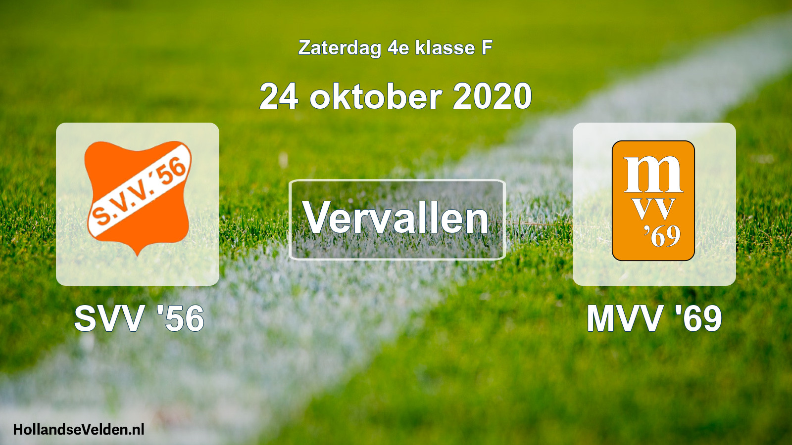 Scheduled Match: SVV '56 - MVV '69 (24 October 2020)