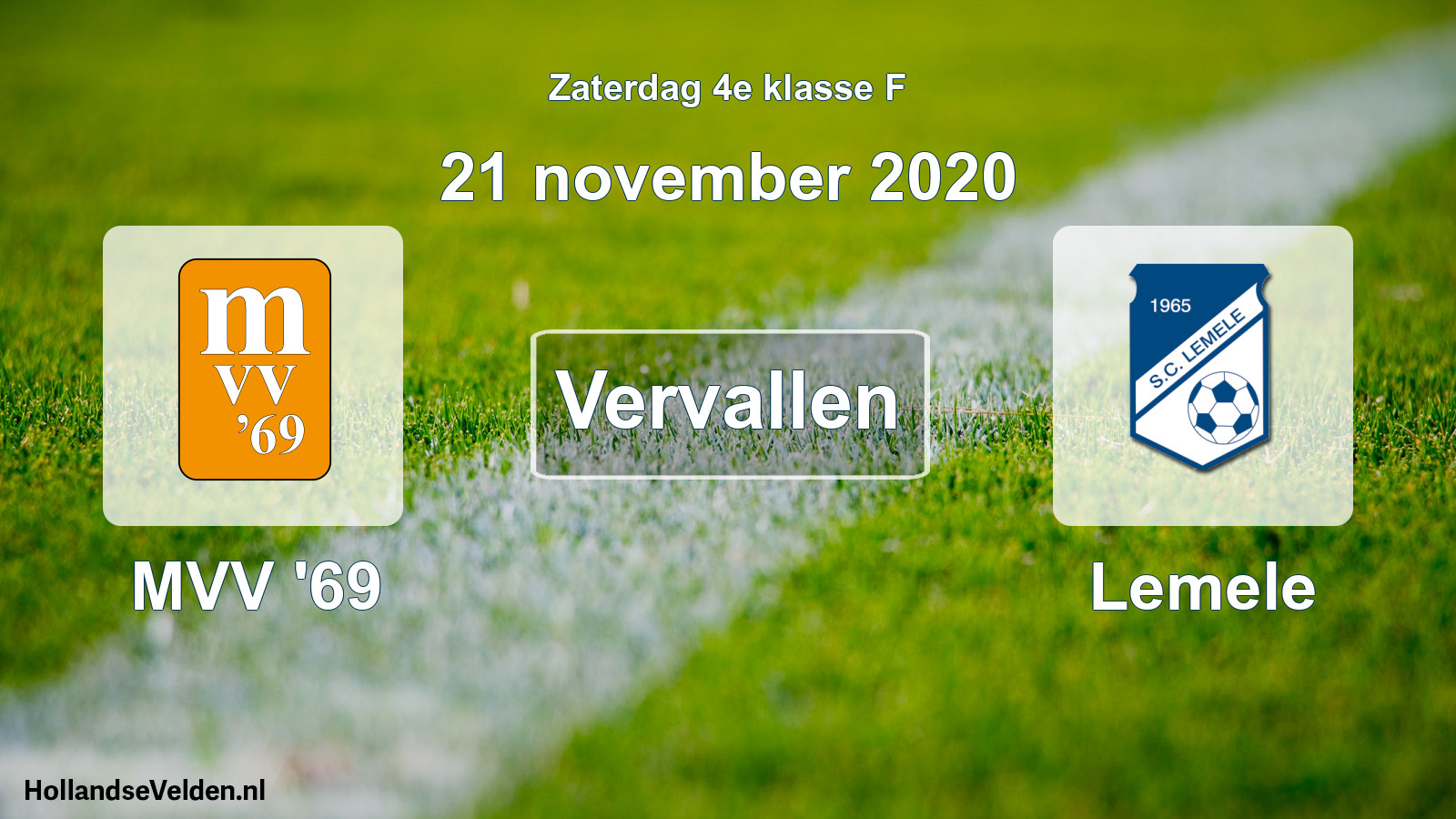 Scheduled Match: MVV '69 - Lemele (21 November 2020)